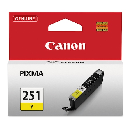 Canon Ink Cartridge, Cli-251, Yellow 6516B001